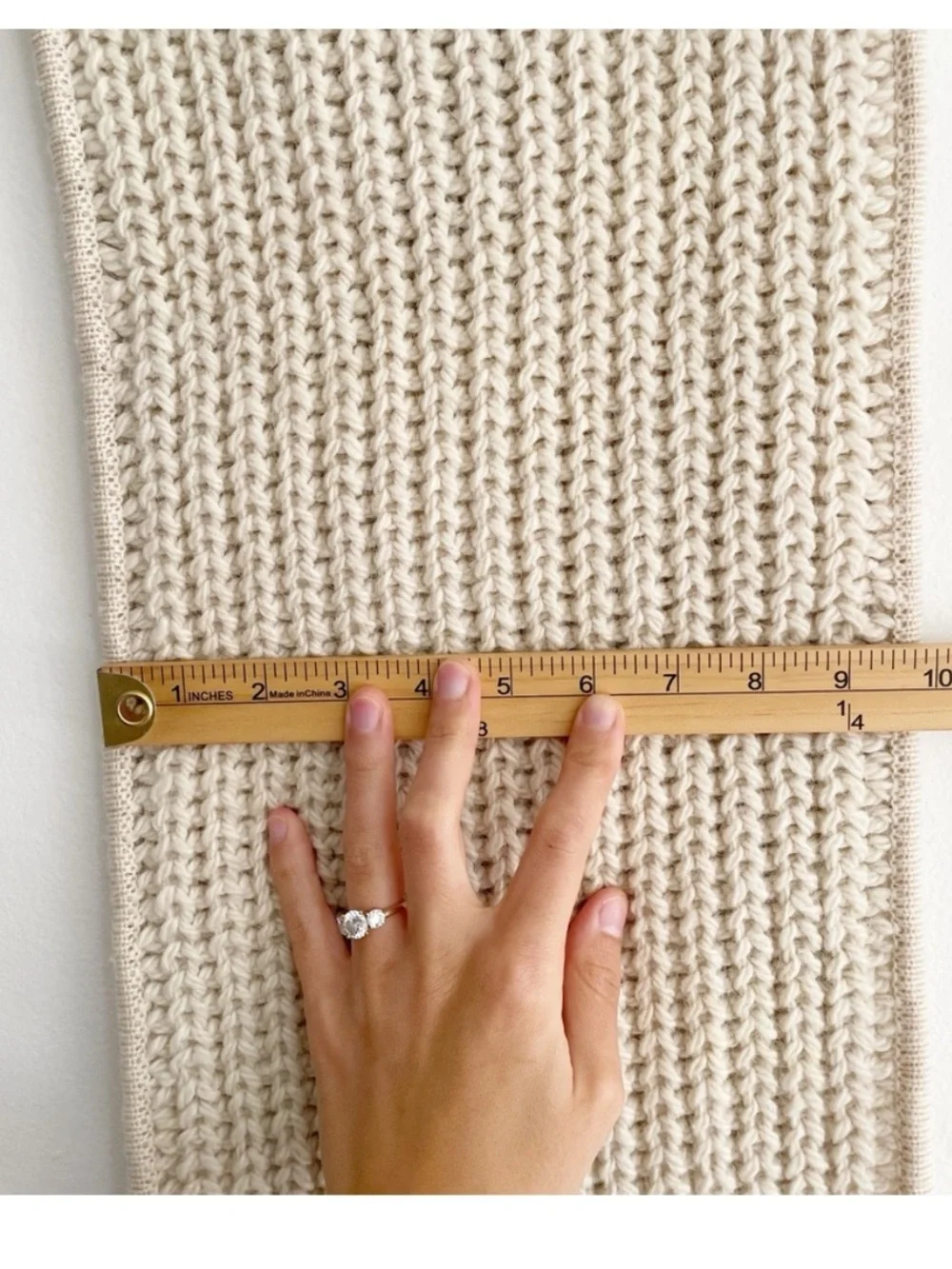 New Rag and Bone infinity scarf wool alpaca chunky knit cream neutral tan soft